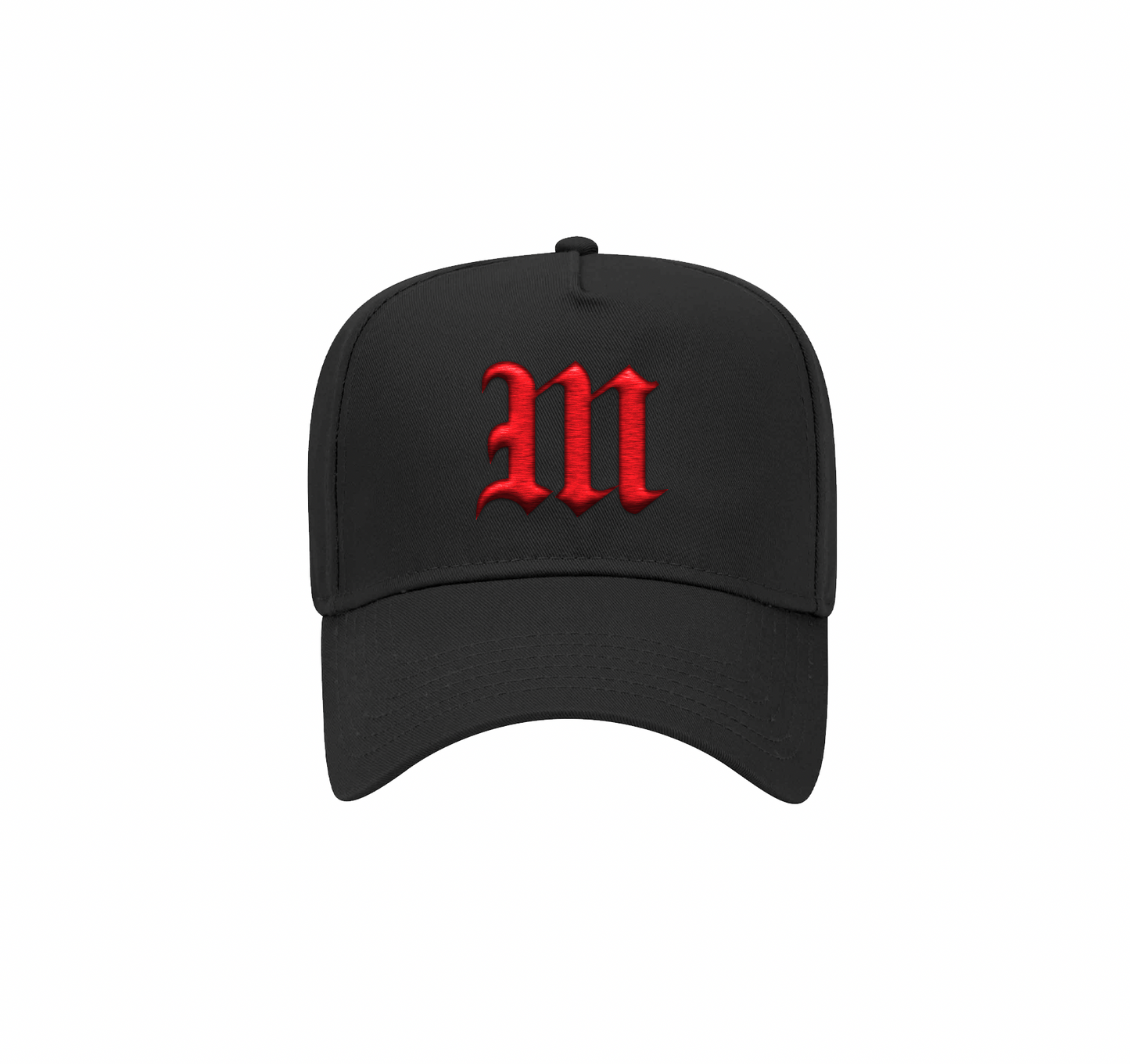 Make Moves Black Cap with red font. The cap features 65% polyester and 35% cotton.