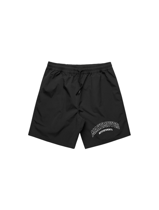The Make Moves Not Statements Sport Shorts are a lightweight, 100% cotton casual shorts. The shorts feature a MMNS logo on the front left of the shorts.